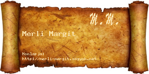 Merli Margit névjegykártya